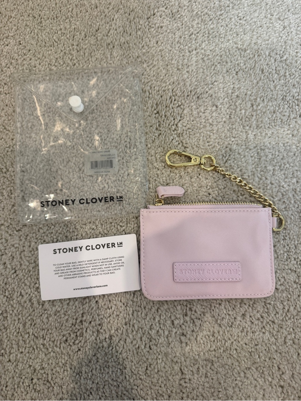 Stony Clover Lane nylon pink wallet